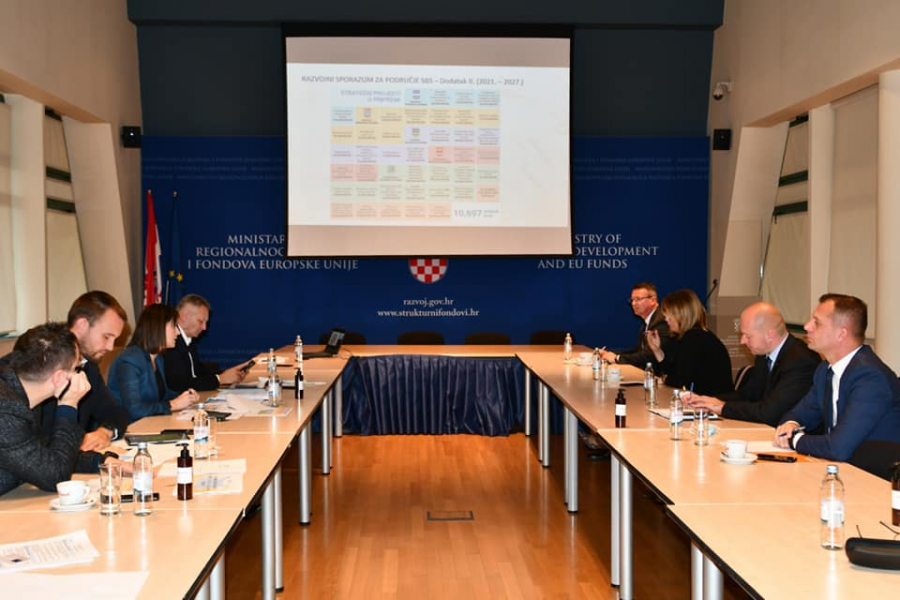 Ministrica regionalnog razvoja Nataša Tramišak održala pripremni sastanak sa županima i predstavnicima župana pet slavonskih županija