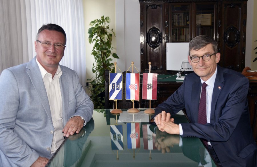 ŽUPAN MARUŠIĆ ODRŽAO SASTANAK S VELEPOSLANIKOM REPUBLIKE AUSTRIJE U REPUBLICI HRVATSKOJ