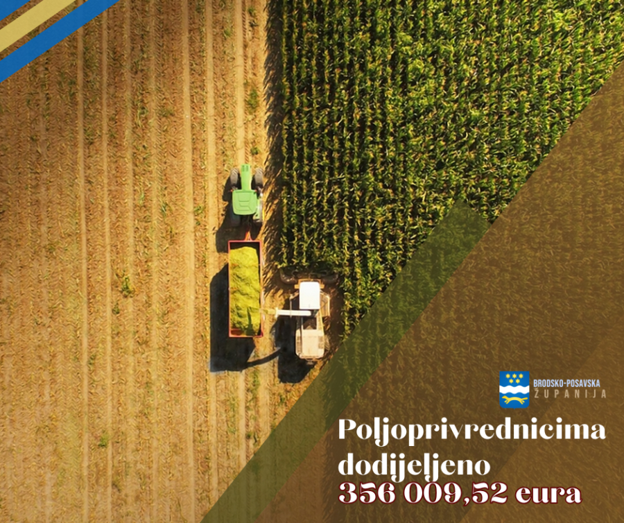 OBAVIJEST POLJOPRIVREDNICIMA: POČELE UPLATE ZA POTPORE MALE VRIJEDNOSTI ZA NABAVKU MEHANIZACIJE I OPREME